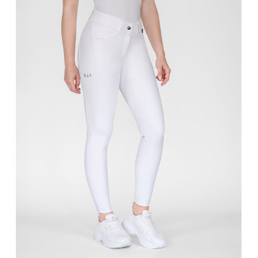Pantaloni da equitazione ELT Comfort Ride in silicone Bianco
