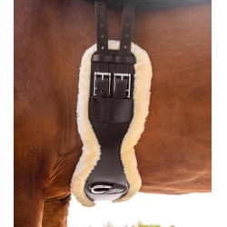 Sottopancia corto in cuoio Waldhausen con ECO Wool Marrone