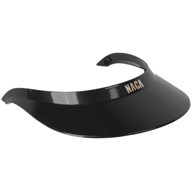 Visiera extra large Naca lucida Nero