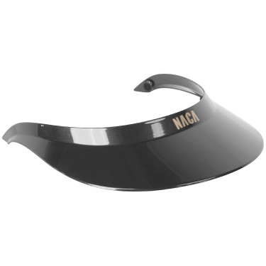 Visiera extra large Naca lucida Nero