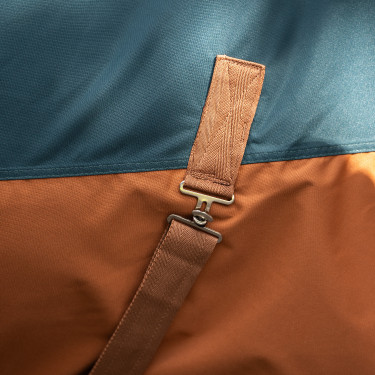 Coperta da esterno Imperial Riding Customized 400 g con collo Verde scuro / volpe