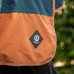 Coperta da esterno Imperial Riding Customized 400 g con collo Verde scuro / volpe