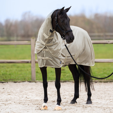 Coperta anti-mosche con copricollo rimovibile Imperial Riding Reese Oliva chiaro Verde