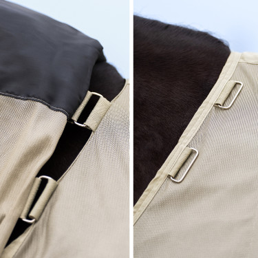 Coperta anti-mosche con copricollo rimovibile Imperial Riding Reese Oliva chiaro Verde