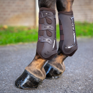 Stinchiere da dressage Pro mesh Imperial Riding Cioccolato Marrone
