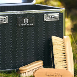 Box per la striglia Imperial Riding Shiny Grigio / nero