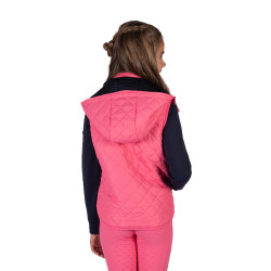 Gilet senza maniche reversibile HKM Maui bambino Fucsia / blu navy Rosa