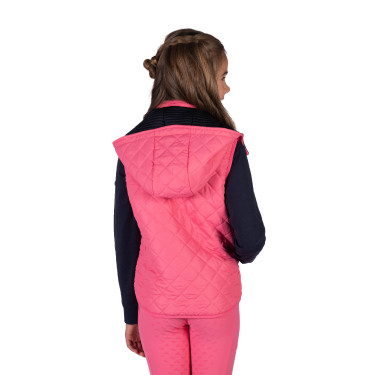 Gilet senza maniche reversibile HKM Maui bambino Fucsia / blu navy Rosa