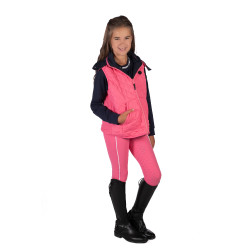 Gilet senza maniche reversibile HKM Maui bambino Fucsia / blu navy Rosa