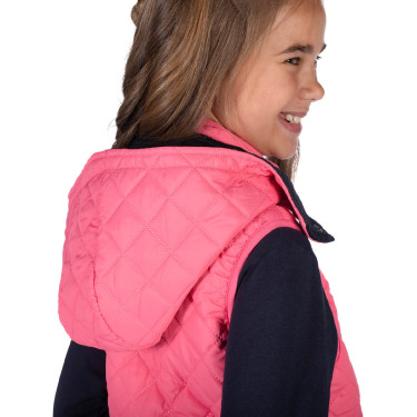 Gilet senza maniche reversibile HKM Maui bambino Fucsia / blu navy Rosa