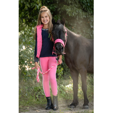 Gilet senza maniche reversibile HKM Maui bambino Fucsia / blu navy Rosa