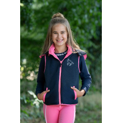 Gilet senza maniche reversibile HKM Maui bambino Fucsia / blu navy Rosa
