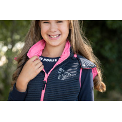 Gilet senza maniche reversibile HKM Maui bambino Fucsia / blu navy Rosa