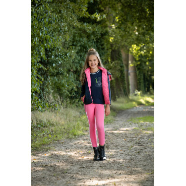 Gilet senza maniche reversibile HKM Maui bambino Fucsia / blu navy Rosa