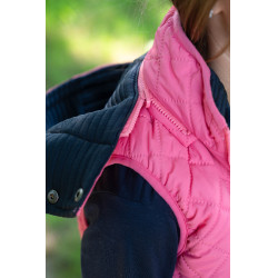 Gilet senza maniche reversibile HKM Maui bambino Fucsia / blu navy Rosa