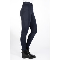 Leggings HKM Isabella con grip in silicone a fondo intero Blu profondo