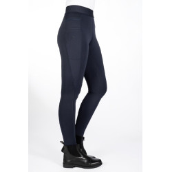 Leggings HKM Isabella con grip in silicone a fondo intero Blu profondo Leggings HKM Isabella con grip in silicone a fondo intero Blu profondo