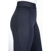 Leggings HKM Isabella con grip in silicone a fondo intero Blu profondo