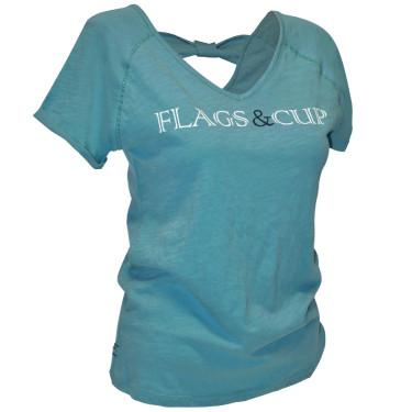 T-shirt donna Amaluza Flags & Cup Verde celadon