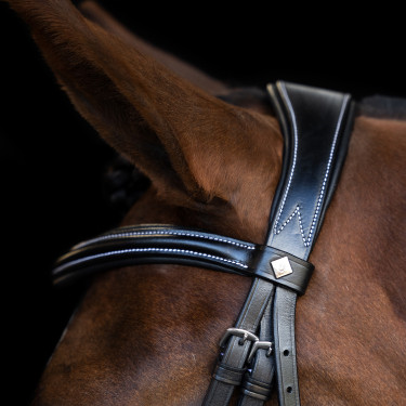 Briglia Imperial Riding con capezzina inglese curva Nero