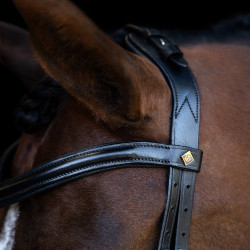 Briglia Imperial Riding con capezzina combinata ergonomica bassa Nero
