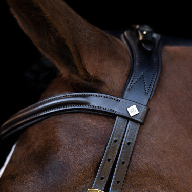Briglia Imperial Riding con capezzina combinata ergonomica bassa Marrone