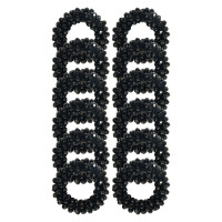 Elastici per pioni della criniera Imperial Riding confezione da 12 Nero