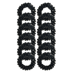 Elastici per pioni della criniera Imperial Riding confezione da 12 Nero