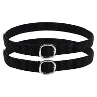 Cinghie per speroni Imperial Riding Basic in nylon intrecciato Nero