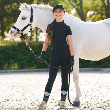 Leggings da equitazione Imperial Riding Basic FullGrip Kids Nero