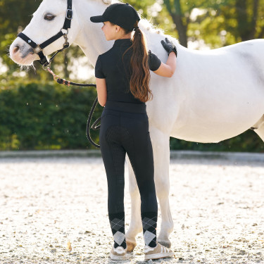 Leggings da equitazione Imperial Riding Basic FullGrip Kids Nero
