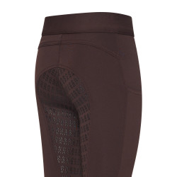 Leggings da equitazione Imperial Riding Basic FullGrip Kids Cioccolato Marrone