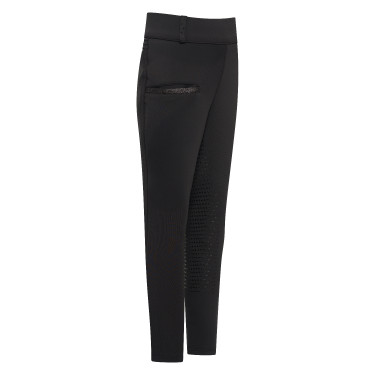 Leggings da equitazione Imperial Riding Comfi Sparks Summer FullGrip Bambini Nero