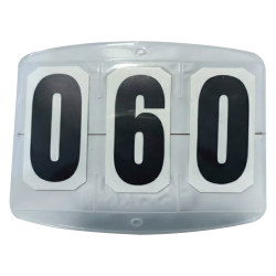 Numero di gara Imperial Riding Basic con velcro 3 cifre Bianco