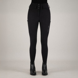 Pantaloni da equitazione Euro-Star Aurelle diamond FullGrip donna Nero