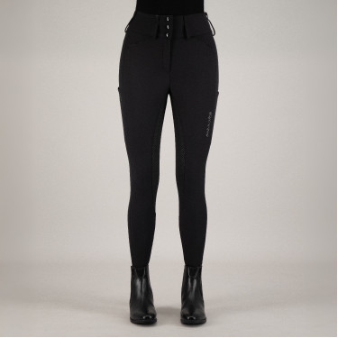 Pantaloni da equitazione Euro-Star Aurelle diamond FullGrip donna Nero