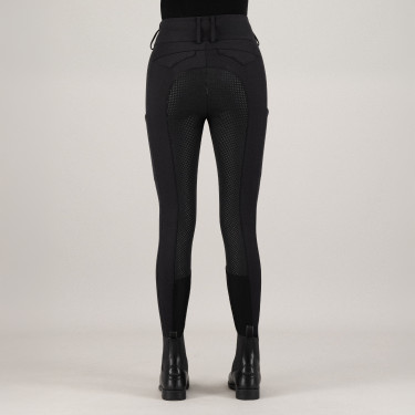 Pantaloni da equitazione Euro-Star Aurelle diamond FullGrip donna Nero