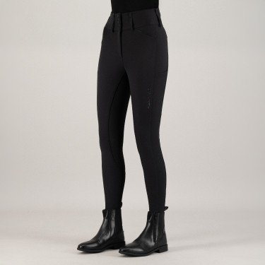 Pantaloni da equitazione Euro-Star Aurelle diamond FullGrip donna Nero
