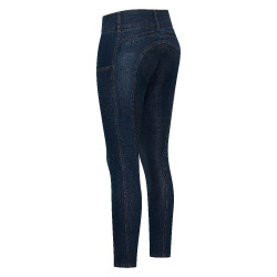 Pantaloni da equitazione Euro-Star Classic Slim in denim da donna Denim blu scuro