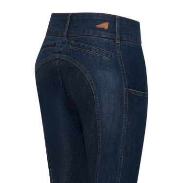 Pantaloni da equitazione Euro-Star Classic Slim in denim da donna Denim blu scuro