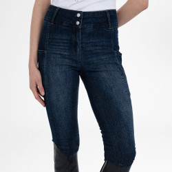 Pantaloni da equitazione Euro-Star Classic Slim in denim da donna Denim blu scuro