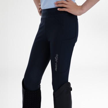 Pantaloni da equitazione Euro-Star Impressive FullGrip Kids Marina Blu marino