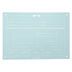 Targa per box English HV Polo Blu polvere