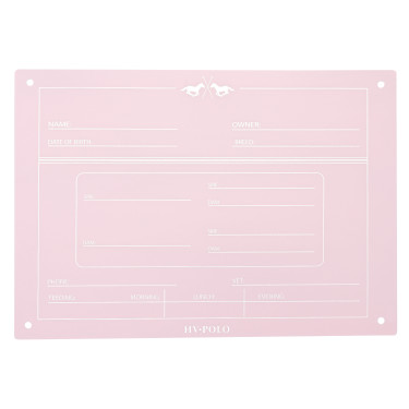 Targa per box English HV Polo Rosa carina