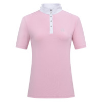Polo da concorso maniche corte Imperial Riding Basic glam donna Zucchero filato Rosa