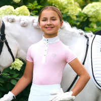 Polo da competizione a maniche corte Imperial Riding Basic glam Kids Zucchero filato Rosa