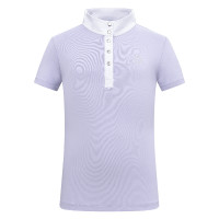 Polo da competizione a maniche corte Imperial Riding Basic glam Kids Glicina Viola