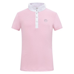 Polo da concorso a maniche corte Imperial Riding Basic Kids Zucchero filato Rosa