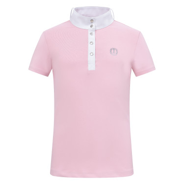Polo da concorso a maniche corte Imperial Riding Basic Kids Zucchero filato Rosa