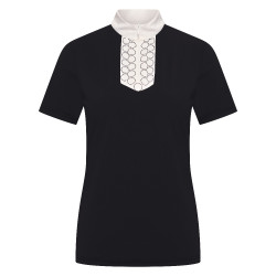 Polo da concorso a maniche corte Imperial Riding Shine da donna Nero